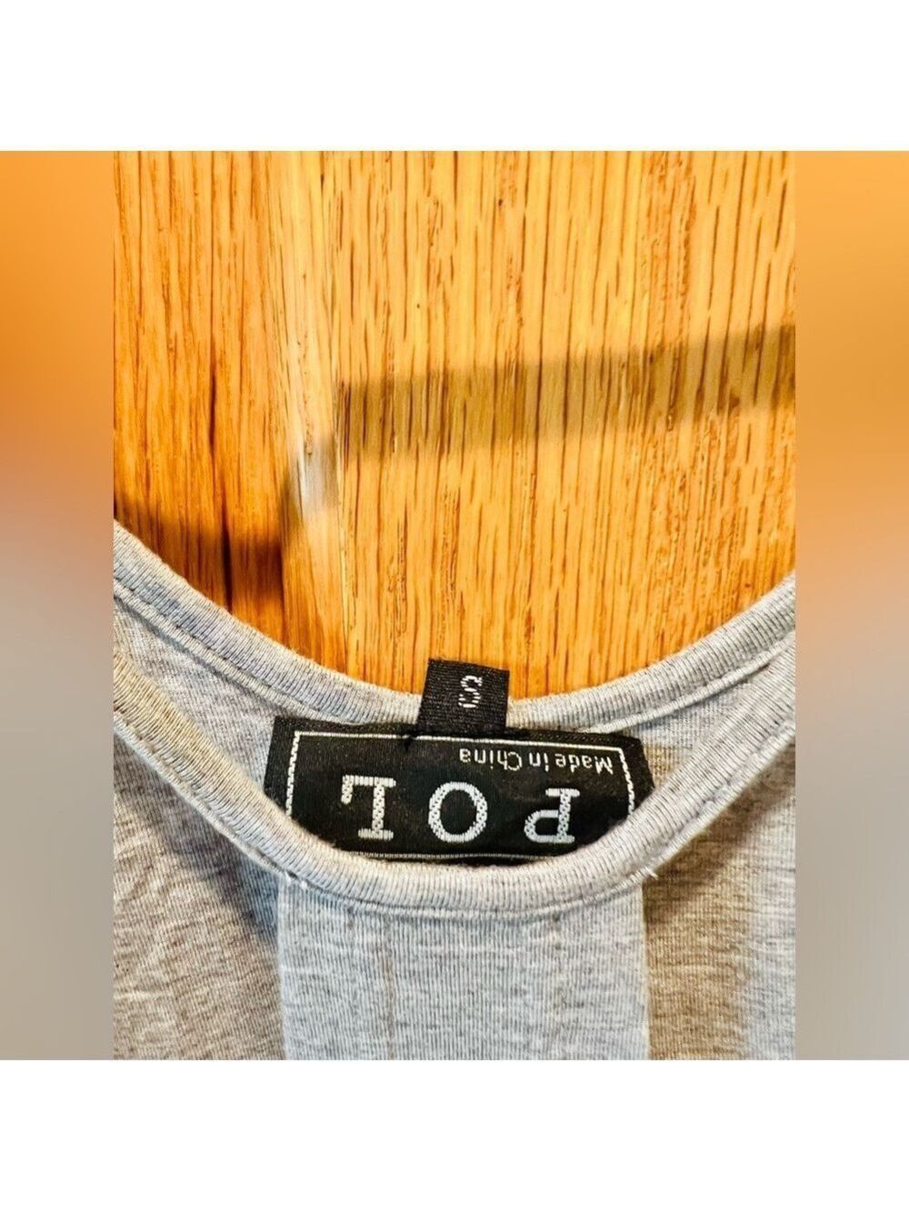 HP!🖤 POL Gray Open Back Draped Dolman Top – Size Small – NWOT - Picture 13 of 16